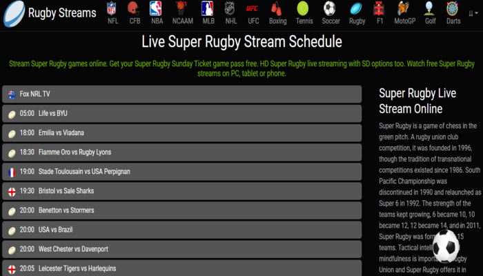 rugby streams