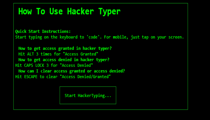 Hacker typer