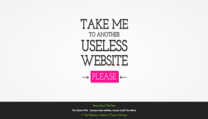 The useless web